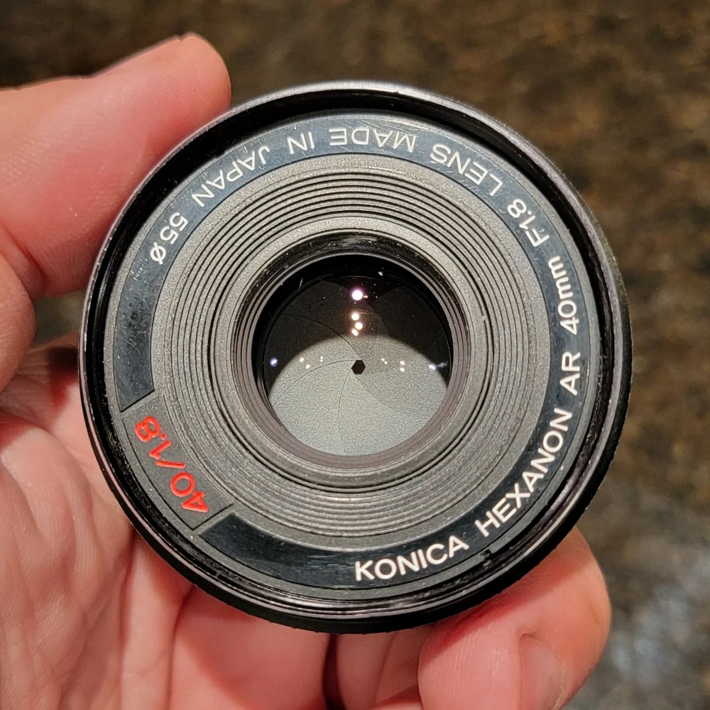 Konica Hexanon AR 40mm F.1.8 Pancake Lens
